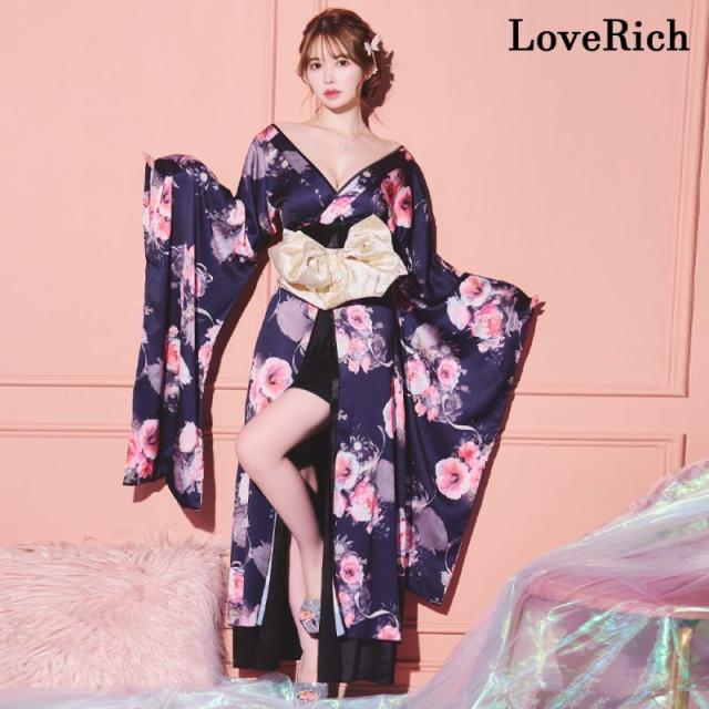 ラブリッチ　ロング オフショル 豪華 花魁 着物　コスプレ　ブラック ラブリッチロング オフショル 豪華 花魁 着物コスプレブラック