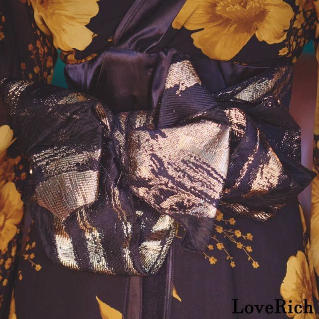 LoveRich ラブリッチ 【高級ライン】【2カラー】花柄 セクシー 美胸 レーススカート オフショル ミニスカート ロング丈 花魁 着物 ドレス コスプレ [1280]_6