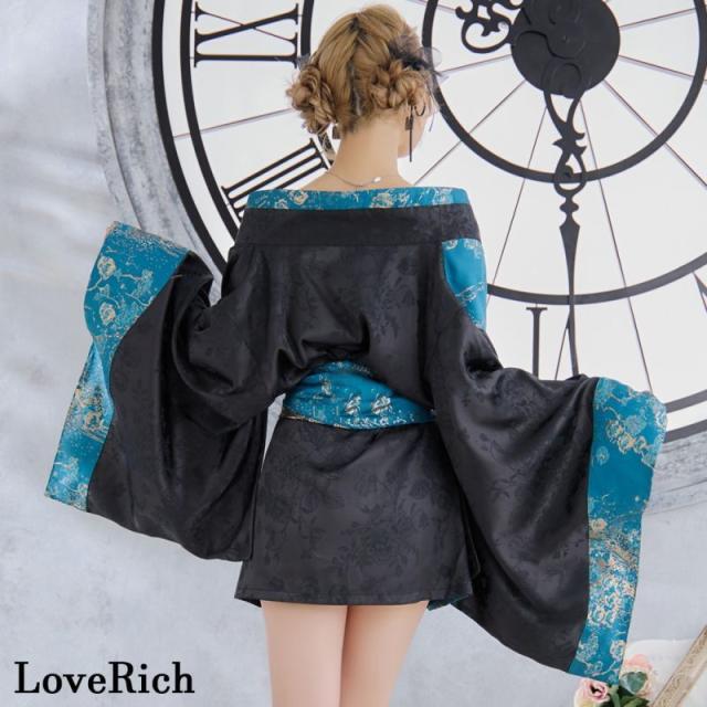 LoveRich ラブリッチ 【3カラー/2点セット】和柄 花柄 オフショル ミニ