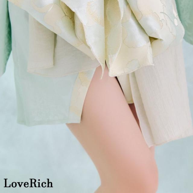 LoveRich ラブリッチ 【2カラー/2点セット】花柄 和柄 オフショル ミニ 豪華 帯 リボン 花魁 着物 ドレス コスプレ イベント ハロウィン [1323]_10