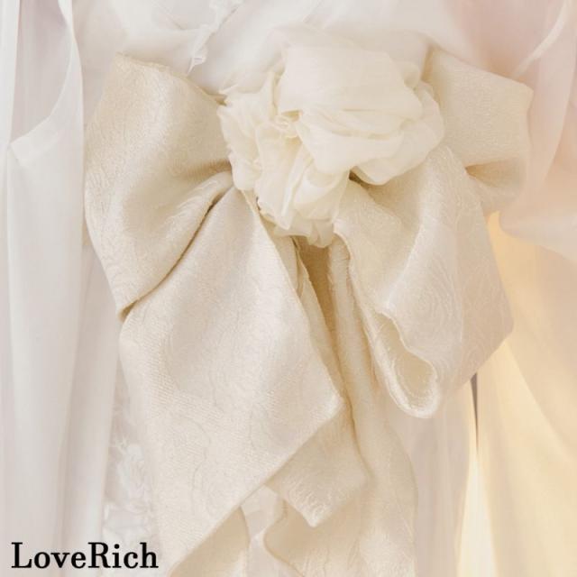 LoveRich ラブリッチ 【高級ライン】【3点セット】シフォン レース ミニスカート ロング 豪華 花魁 着物 ドレス コスプレ イベント ハロウィン [1324]_10
