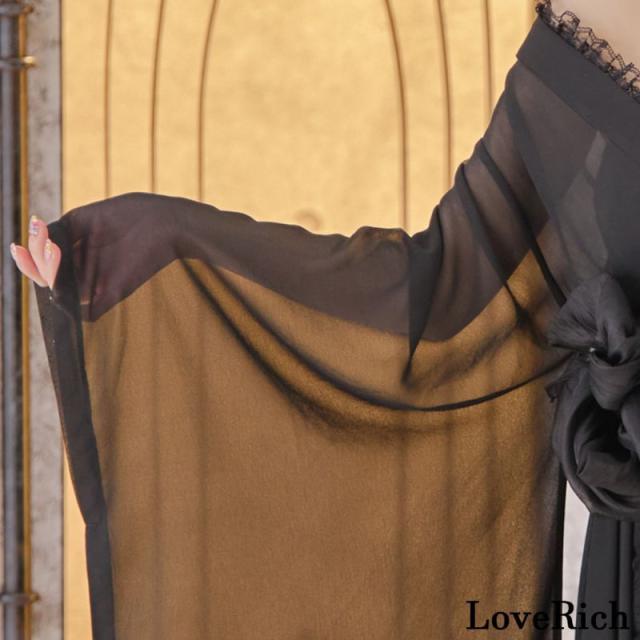 LoveRich ラブリッチ 【高級ライン】【3点セット】シフォン レース ミニスカート ロング 豪華 花魁 着物 ドレス コスプレ イベント ハロウィン [1324]_11