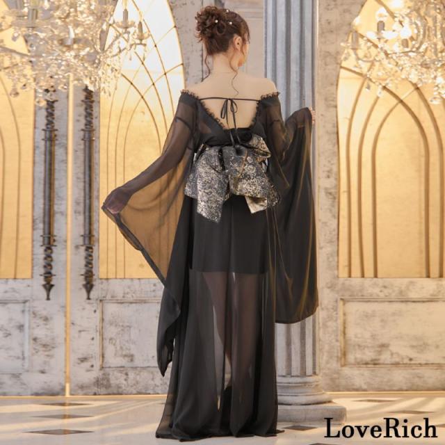 LoveRich ラブリッチ 【高級ライン】【3点セット】シフォン レース ミニスカート ロング 豪華 花魁 着物 ドレス コスプレ イベント ハロウィン [1324]_14