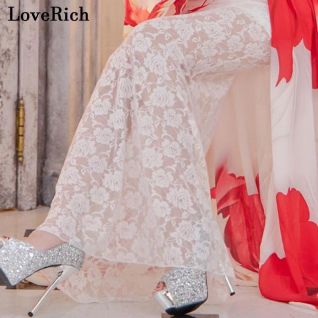LoveRich ラブリッチ 【高級ライン】【2点セット】シフォン 花柄 レース コルセット風 レースアップ 大きな帯リボン ロング 豪華 花魁 着物 ドレス [1340]_12