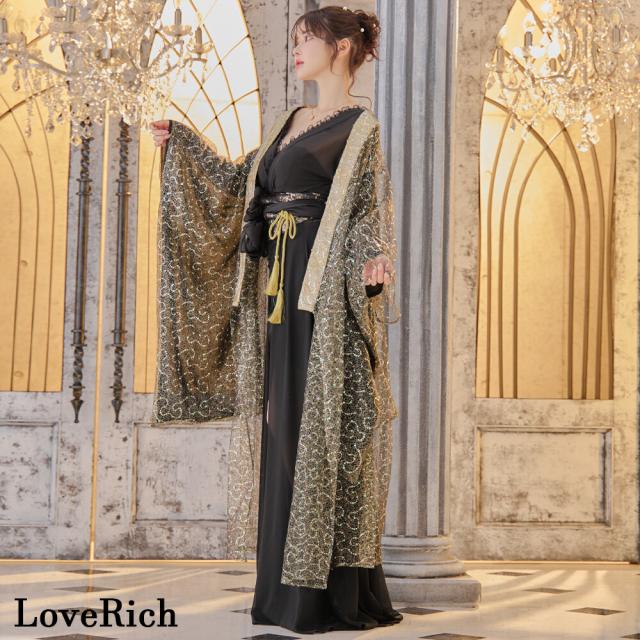 ラブリッチ♡キャバドレス　花魁　着物　フリーサイズ ラブリッチ♡キャバドレス 花魁 着物 アシンメトリー
