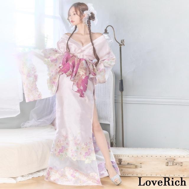 LoveRich ラブリッチ 【高級ライン】【2カラー/2点セット】花柄