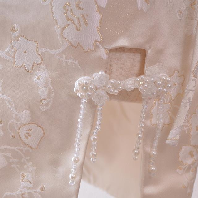 LoveRich ラブリッチ 【SMLサイズ/2カラー】ウエスト編み上げ レースアップ デコルテカット 美胸 谷間魅せ 美脚 チャイナドレス チャイナ服 ミニ コスプレ[1371]_17