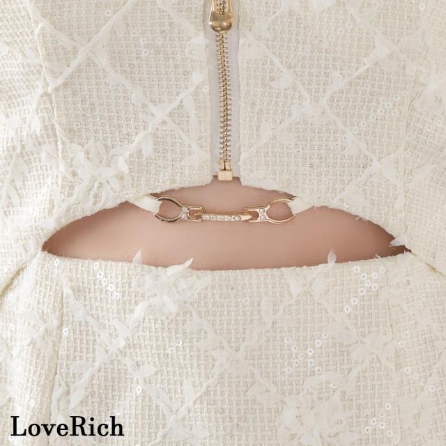 LoveRich ラブリッチ 【SMLサイズ/2カラー】フロントファスナー ウエストカット ノースリーブ スリット チェック 美胸 美脚 ミニドレス キャバドレス [1354]_12
