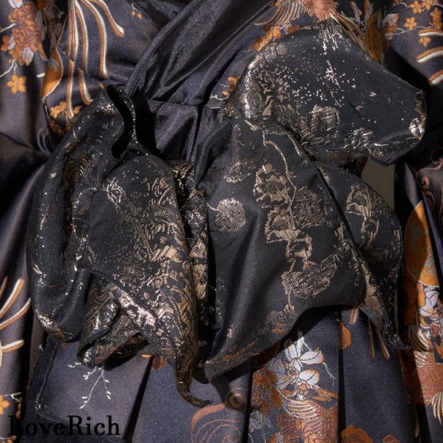 LoveRich ラブリッチ 【2点セット/2カラー】和柄 花柄 レーススカート