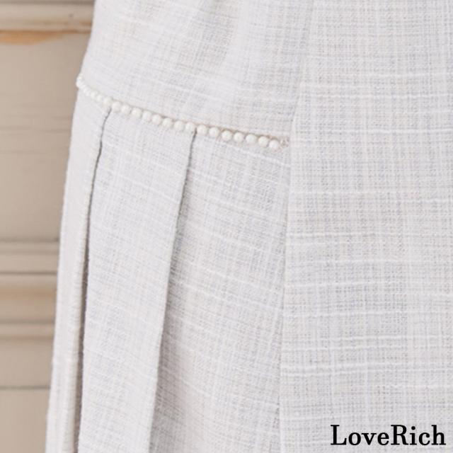 LoveRich ラブリッチ 【SMLサイズ】セットアップ キャミソール オフショル フロントファスナー パールライン 美胸 タイト ミニドレス キャバドレス [1387]_7