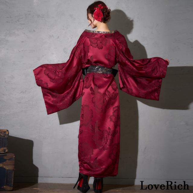 LoveRich ラブリッチ 【高級ライン】【2カラー/2点セット】花柄 ロング