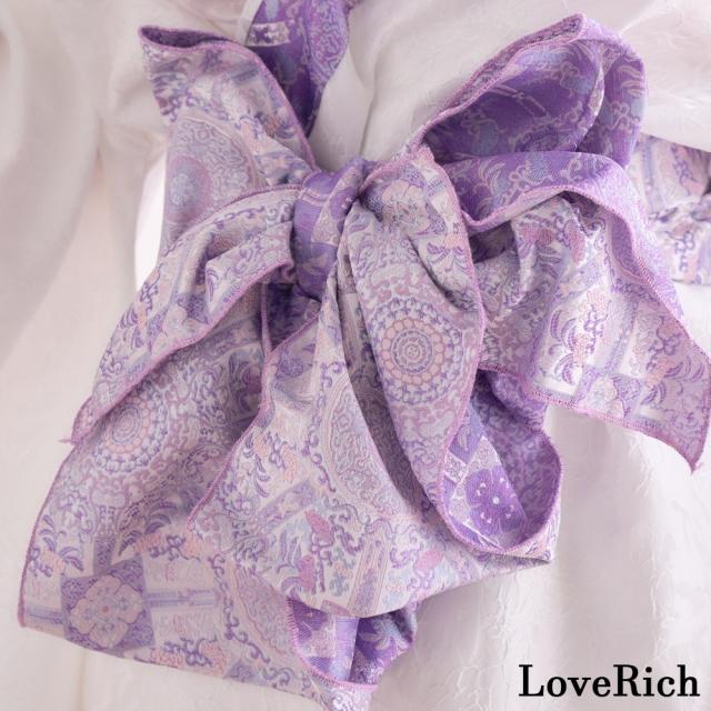LoveRich ラブリッチ 【高級ライン】【2点セット】和モダン ジャガード オフショル ミニ 豪華 帯 リボン 花魁 着物 ドレス コスプレ イベント ハロウィン [1533]_9