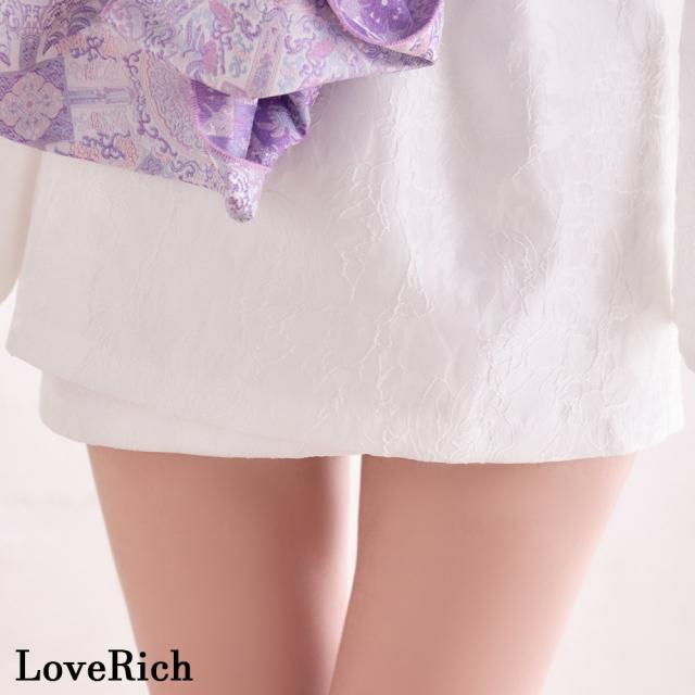 LoveRich ラブリッチ 【高級ライン】【2点セット】和モダン ジャガード オフショル ミニ 豪華 帯 リボン 花魁 着物 ドレス コスプレ イベント ハロウィン [1533]_10