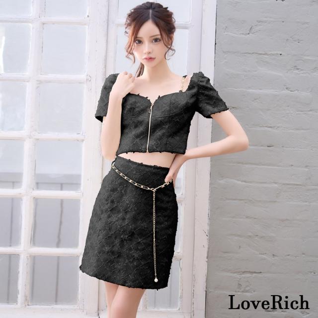 LoveRich ラブリッチ 【SMLサイズ/3カラー】セットアップ ファスナー