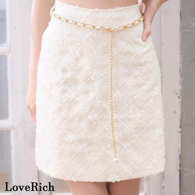 LoveRich ラブリッチ 【SMLサイズ/3カラー】セットアップ ファスナー チェーン パール ショルダーストーン タイト セクシー ミニドレス キャバドレス [1500]_14