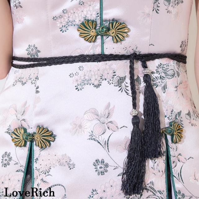 LoveRich ラブリッチ 【SMLサイズ/2カラー】ブラックレース スリット 美胸 谷間魅せ 美脚 チャイナドレス ミニ コスプレ イベント キャバドレス [1507]_13