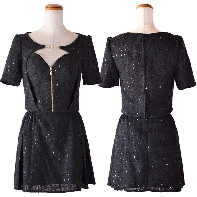 LoveRich ラブリッチ 【SMLサイズ/3カラー】散りばめスパンコール