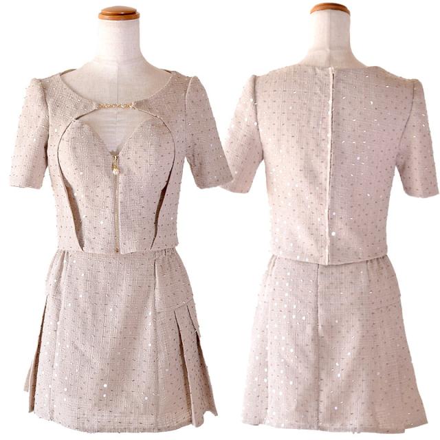 LoveRich ラブリッチ 【SMLサイズ/3カラー】散りばめスパンコール