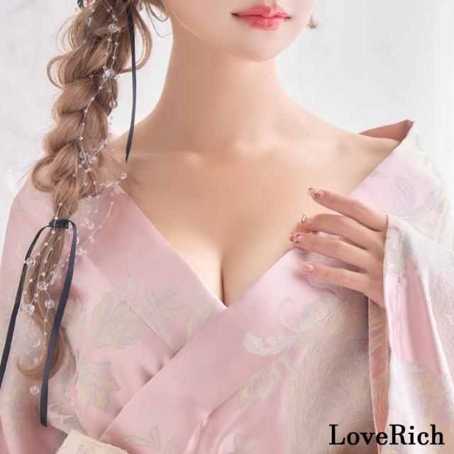 LoveRich ラブリッチ 【高級ライン】【2カラー/3点セット】花柄レース