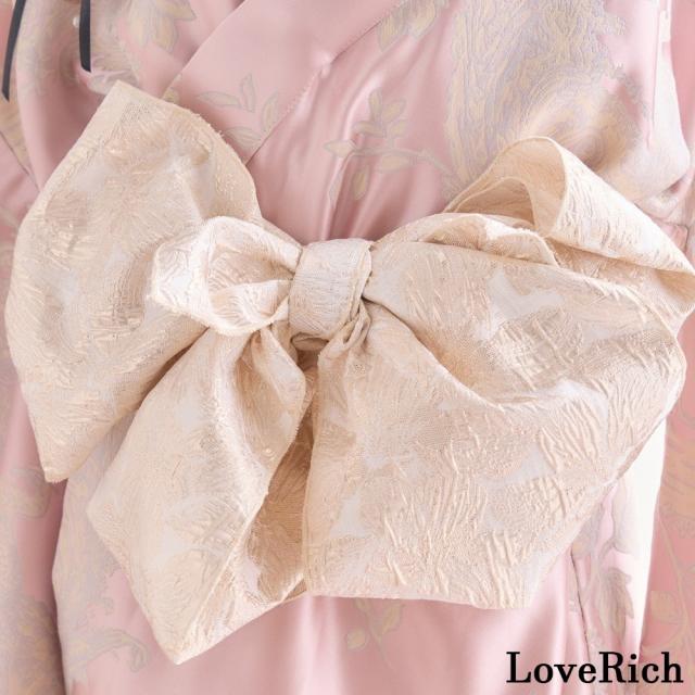 LoveRich ラブリッチ 【高級ライン】【2点セット/2カラー】花柄 和柄 ミニ 豪華 帯 リボン 花魁 着物 ドレス コスプレ イベント ハロウィン [1541]_13