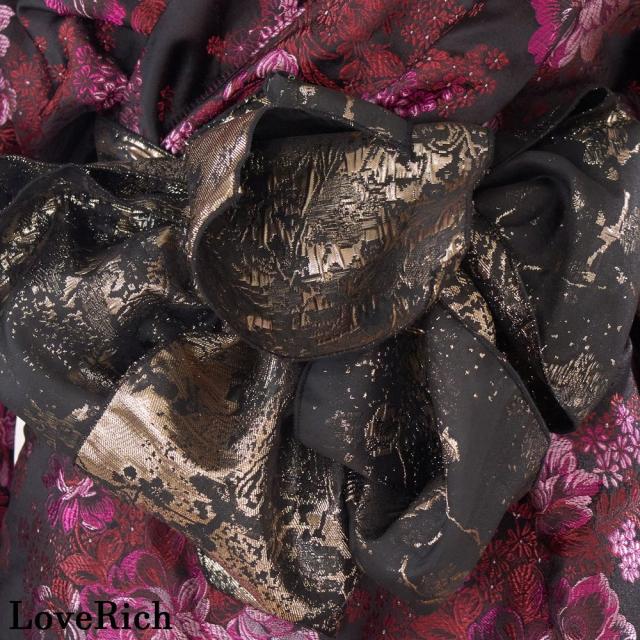 LoveRich ラブリッチ 【高級ライン】【3カラー/2点セット】艶花 花柄 帯 花魁 着物 ドレス コスプレ ハロウィン キャバドレス [1513]_14