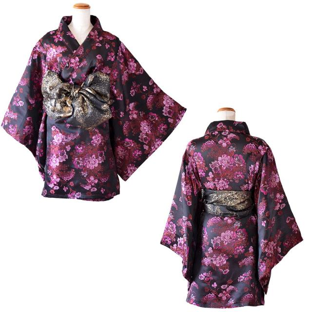 LoveRich ラブリッチ 【高級ライン】【3カラー/2点セット】艶花 花柄 帯 花魁 着物 ドレス コスプレ ハロウィン キャバドレス [1513]_19