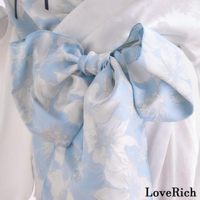 LoveRich ラブリッチ 【高級ライン】【2点セット】淡彩 花柄 帯 花魁 着物 ドレス コスプレ ハロウィン キャバドレス [1523]_13
