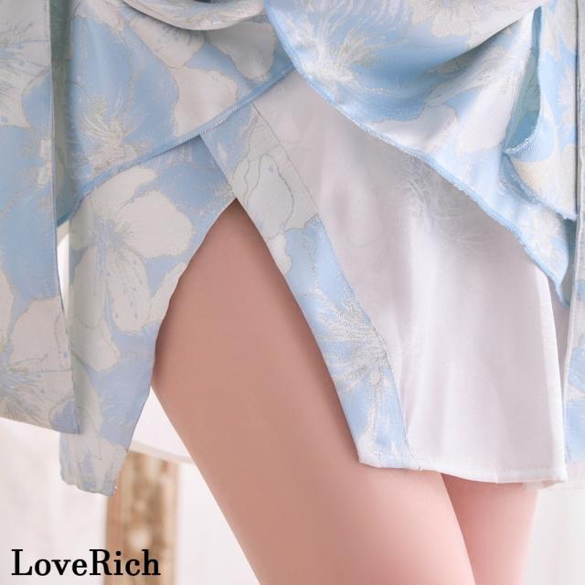 LoveRich ラブリッチ 【高級ライン】【2点セット】淡彩 花柄 帯 花魁 着物 ドレス コスプレ ハロウィン キャバドレス [1523]_14