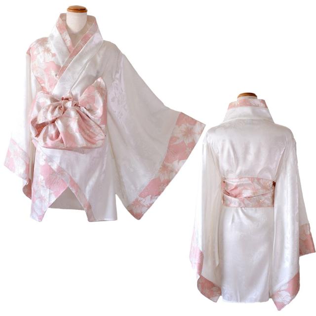 LoveRich ラブリッチ 【高級ライン】【2点セット】淡彩 花柄 帯 花魁 着物 ドレス コスプレ ハロウィン キャバドレス [1523]_18