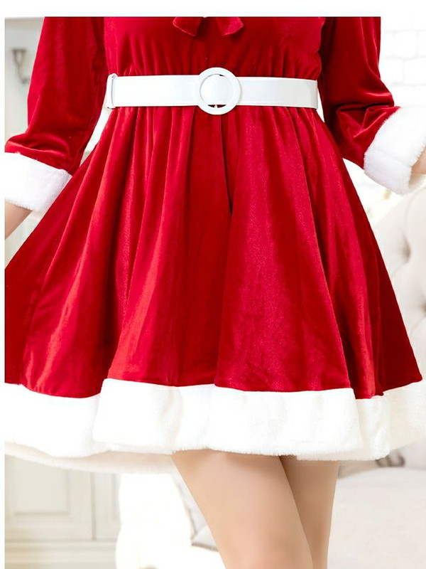 MyDress マイドレス 【サンタコスプレ】フレアーシルエット フーディーワンピース【3点セット】[J2310001]_3