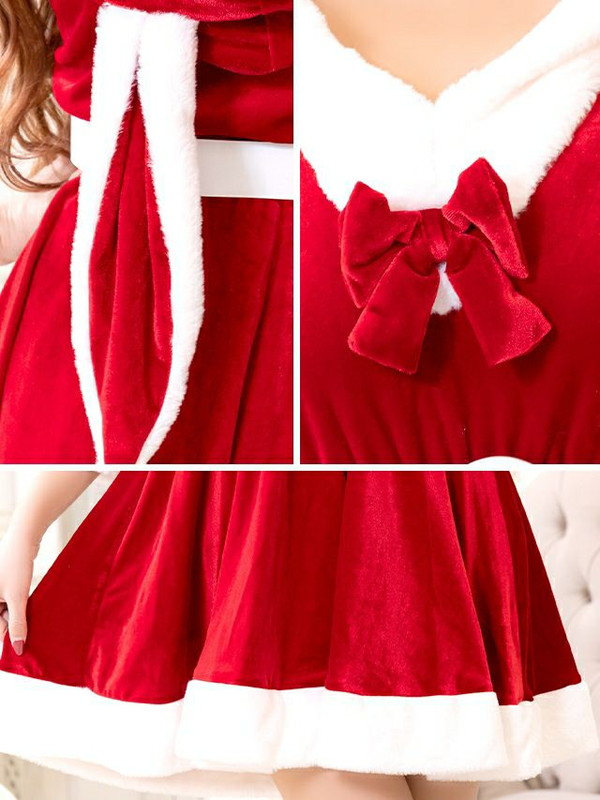 MyDress マイドレス 【サンタコスプレ】フレアーシルエット フーディーワンピース【3点セット】[J2310001]_4