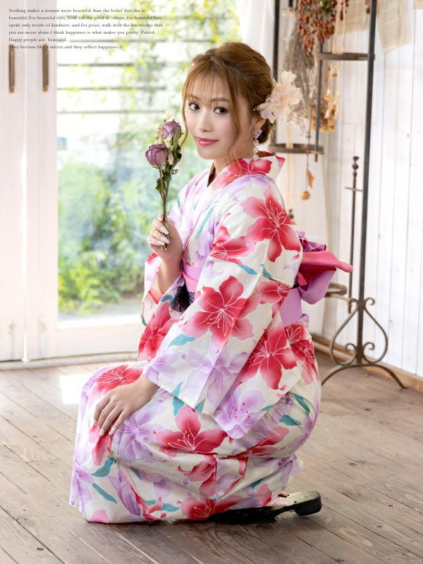 MyDress マイドレス 【浴衣セット】ふんわり淡色百合文様ゆかた2点セット[H2301001]_9