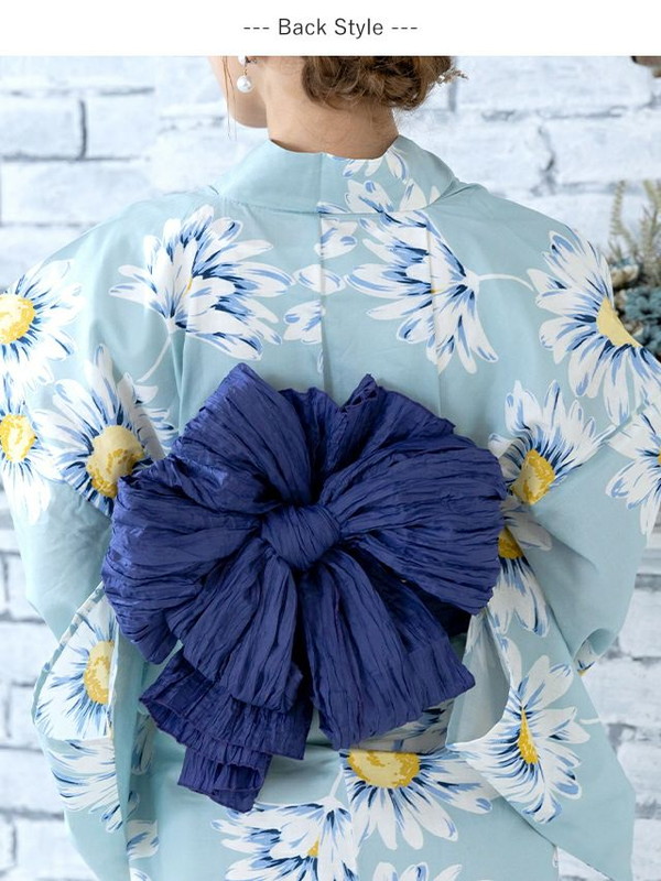 MyDress マイドレス 【浴衣セット】ミント地に木春菊文様ゆかた2点セット[H2301010]_4