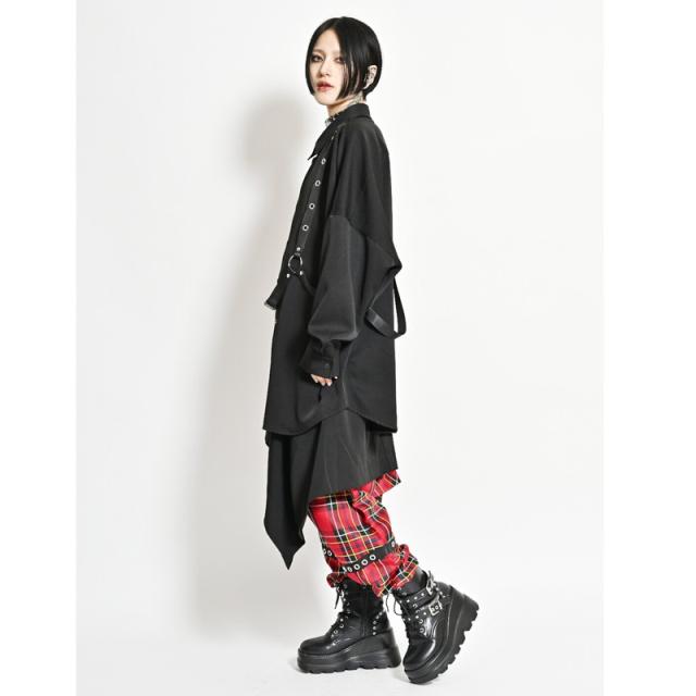 PSYCHO NATION サイコネーション スカート脱着 総柄サルエルパンツ 133303 PSYCHO NATION サイコネーション スカート脱着 総柄サルエルパンツ