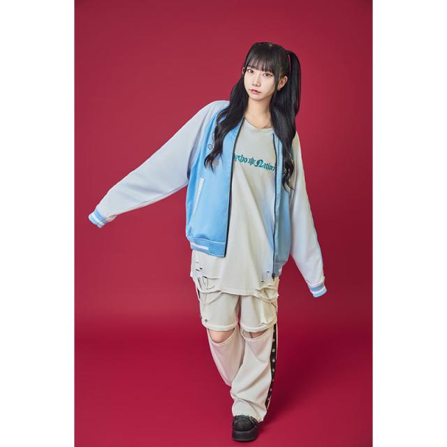 PSYCHO NATION サイコネーション 【4サイズ/2カラー】寝田ルネ コラボ メイドリバーシブルスカジャン 原宿 病みかわ 地雷 天使界隈 メンズ レディース 744021_4