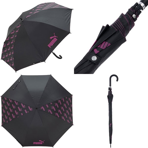 ショップショッププーマ 男女兼用 大判 晴雨兼用 ブラックコーティング ジャンプ傘 70cm×8R PBP46JP70 ゴルフ傘 スポーツ観戦用  UVカット率99%以上 完全遮光 財布、帽子、ファッション小物
