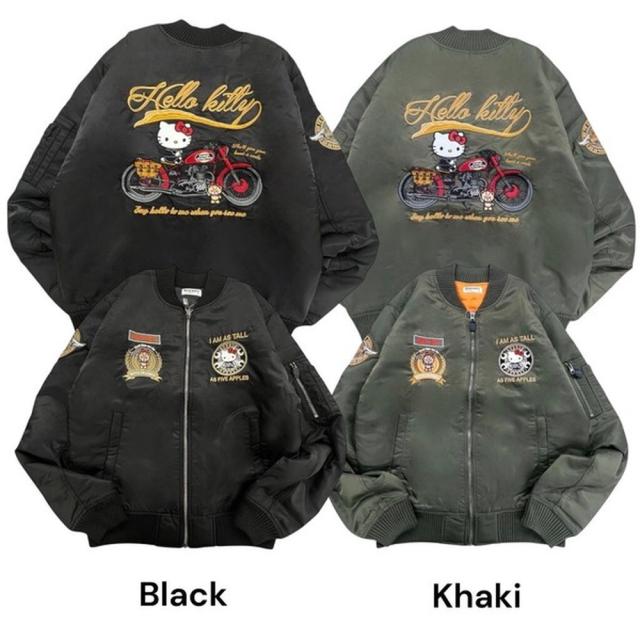 ハローキティ MA-1ジャケット バイク柄 アウター メンズ レディース サンリオ キャラクターズ hk1854-139