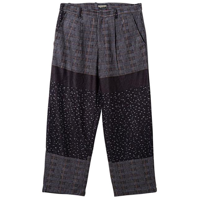 Zephyren ゼファレン WIDE SLACKS BROWN CHECK Zephyren ゼファレン WIDE SLACKS BROWN CHECK