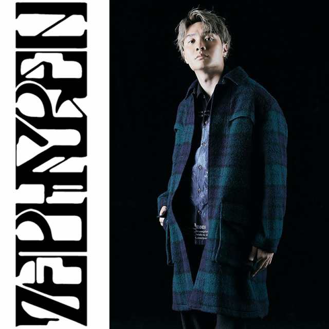 Zephyren ゼファレン LONG COAT D.GREEN CHECK