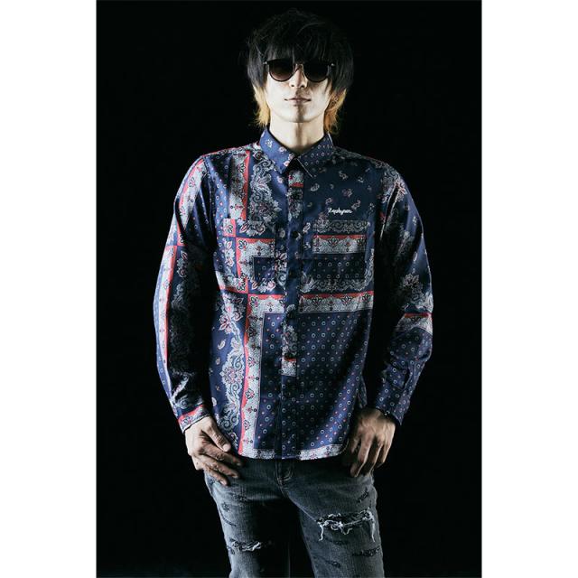 Zephyren ゼファレン SHIRT L/S - Resolve - NAVY PAISLEY Zephyren ゼファレン SHIRT L/S - Resolve - NAVY PAISLEYの通販はau