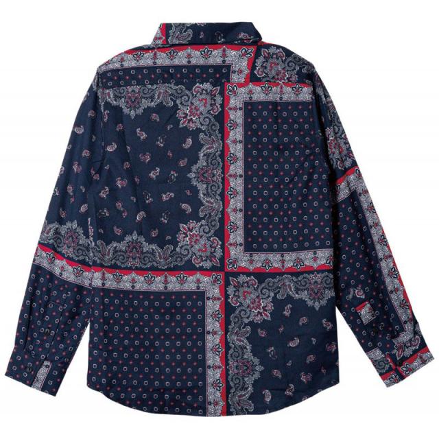 Zephyren ゼファレン SHIRT L/S - Resolve - NAVY PAISLEYの通販はau