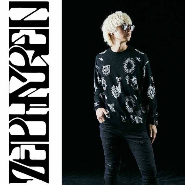 Zephyren ゼファレン JACQUARD KNIT - PAISLEY - BLACK