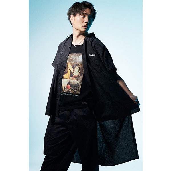 Zephyren ゼファレン LONG SHIRT S/S - Resolve - BLACK / PAISLEY