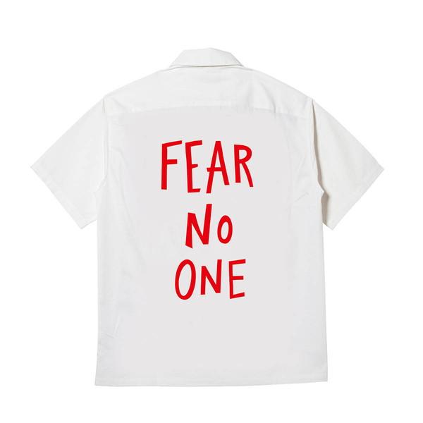 Zephyren ゼファレン PHOTO PRINT SHIRT S/S - FEAR NO ONE - WHITEの