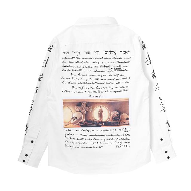 Zephyren ゼファレン EMBLEM SHIRT L/S WHITE / fiat lux