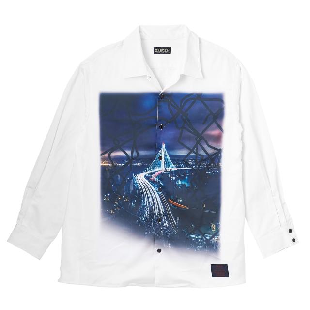 Zephyren ゼファレン PHOTO PRINT SHIRT L/S WHITE / aurea mediocritas