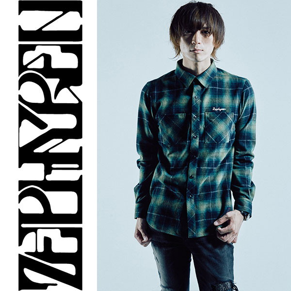 Zephyren ゼファレン CHECK SHIRT L/S - Resolve - N.GREEN / CHECK