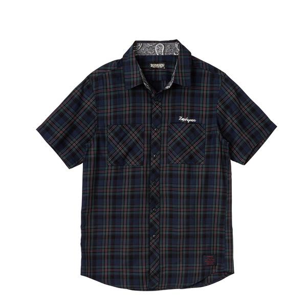 Zephyren ゼファレン CHECK SHIRT S/S - Resolve - GREEN