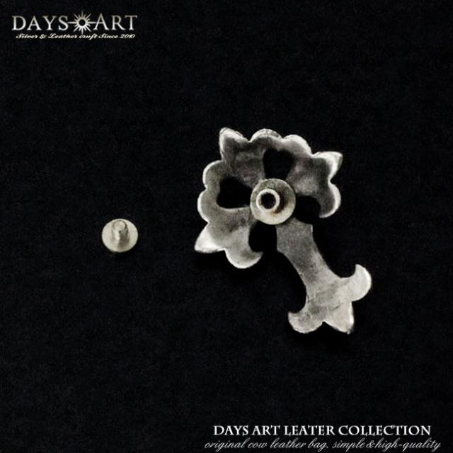 ピューター製 ビッグクロスコンチョ 十字架 長財布 レザーウォレット