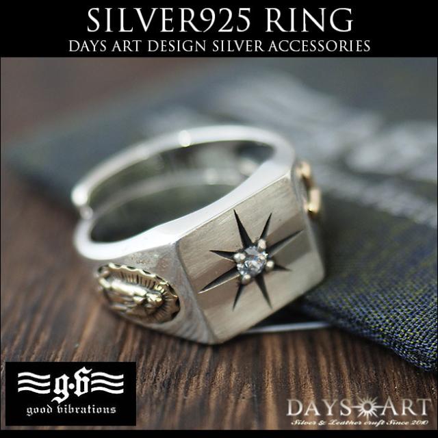 good vibrations グッドバイブレーション シルバーリング シルバー925 太陽 十字架 マリア サイズフリー グッドバイブレーション  SILVER925 メンズリング コンビアクセ 指輪 キリスト シルバーアクセサリー _【ギフト】   rg054の通販は 9,856円